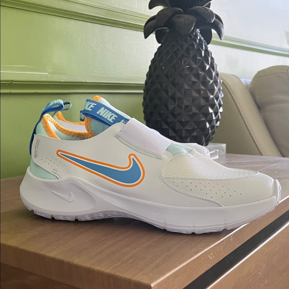 Nike Kids White and Orange Sneakers